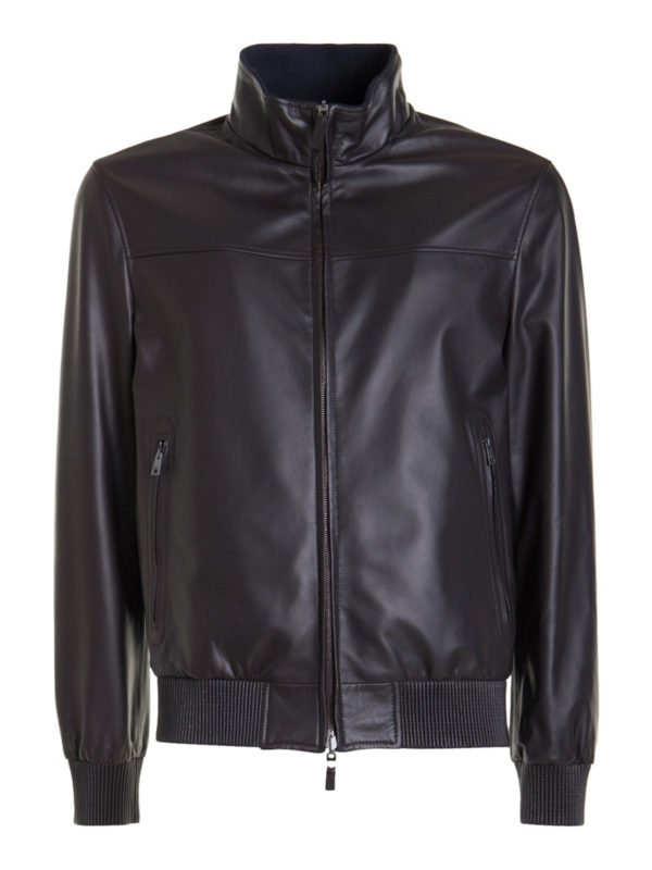 Brioni - Reversible leather jacket - leather jacket - PBC20LO97242142
