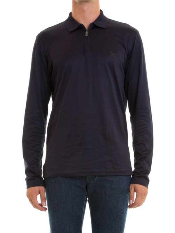 brioni long sleeve polo