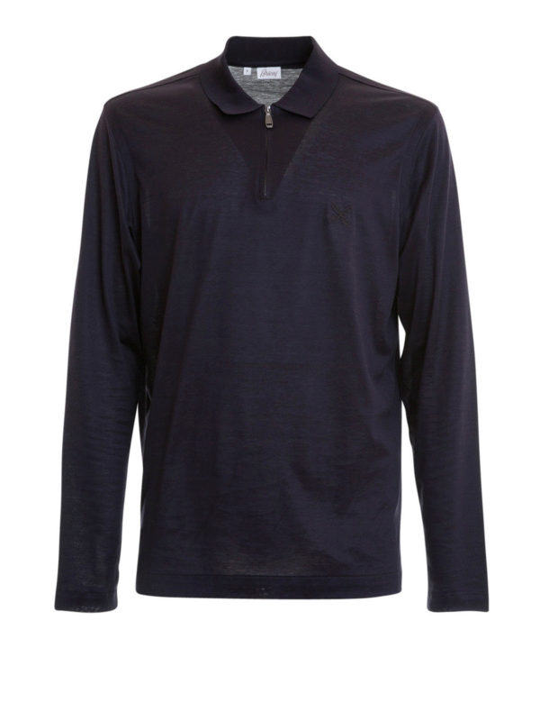 brioni long sleeve polo