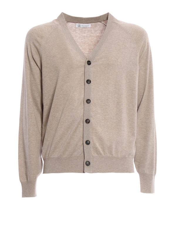 Cardigans Brunello Cucinelli - Cotton cardigan - M2986616CD267 | iKRIX.com