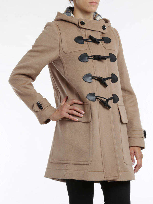 burberry wool toggle coat