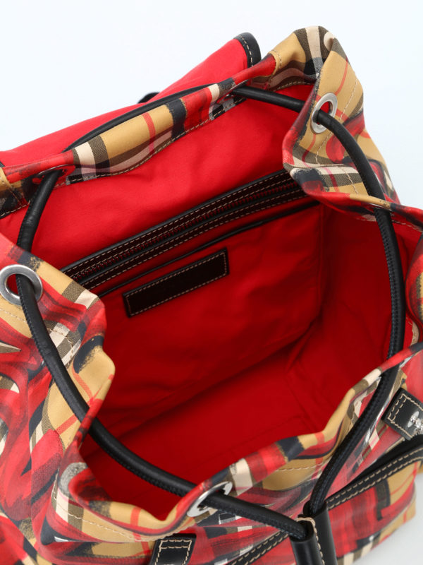 burberry red backpack