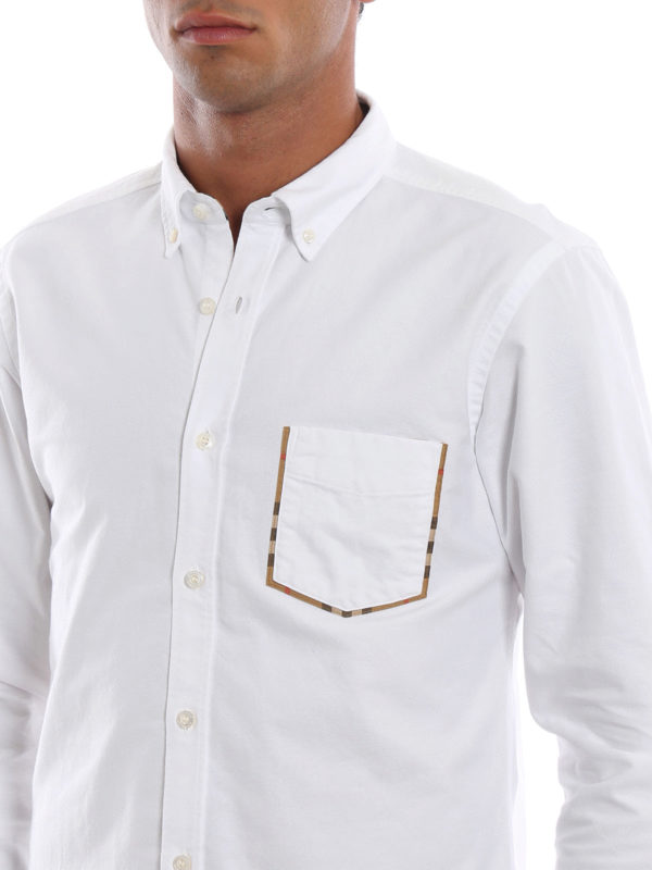 Shirts Burberry - Harry white cotton Oxford shirt - 8003088 