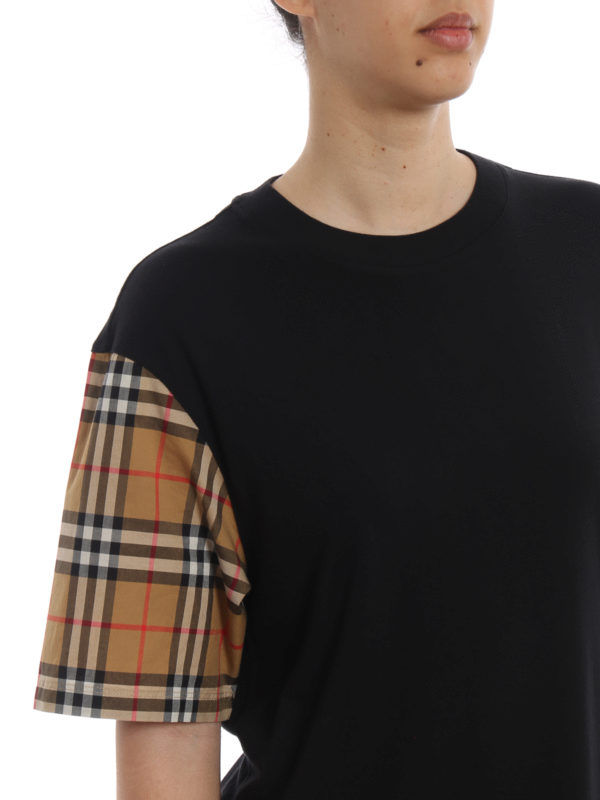 burberry vintage check sleeve cotton t-shirt