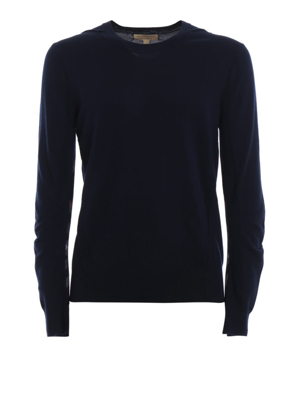 navy blue burberry sweater