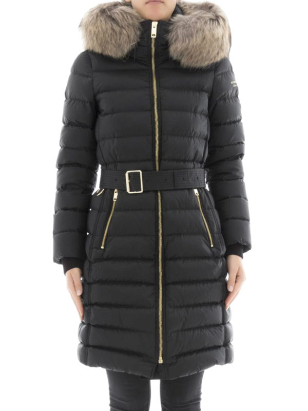 Padded coats Burberry - Fur trim belted hooded puffer coat - 4061057