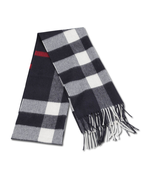 Mega Check cashmere scarf 