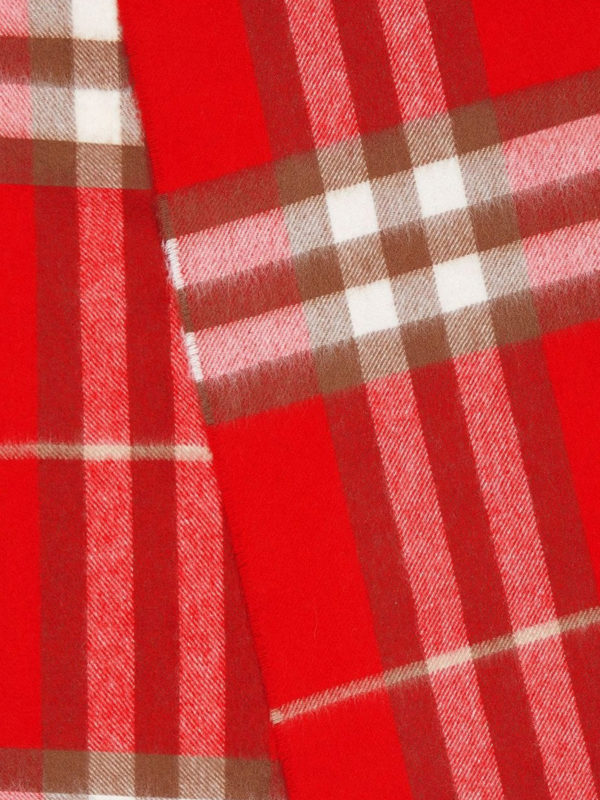 red plaid cashmere scarf