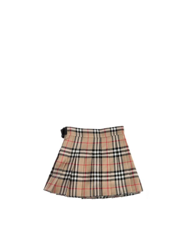 burberry luiza check wool skirt