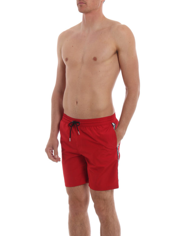 Swim shorts & swimming trunks Burberry - Guildes red swim shorts with logo  bands - 8002920