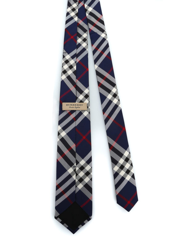 Manston blue Vintage check silk tie 