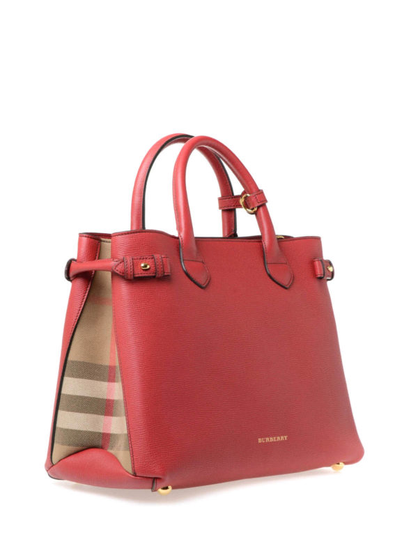 Totes bags Burberry - Medium Banner leather bag -  3980795A:LLMDBANNERHHL:COCA:RUSSETRED