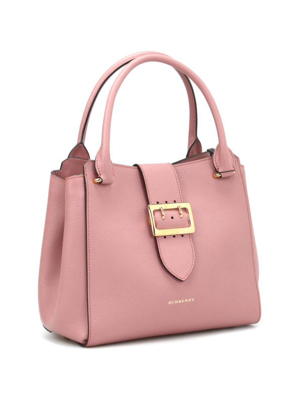 burberry buckle medium tote pink