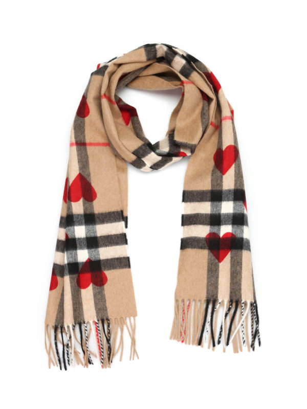 burberry cashmere heart scarf