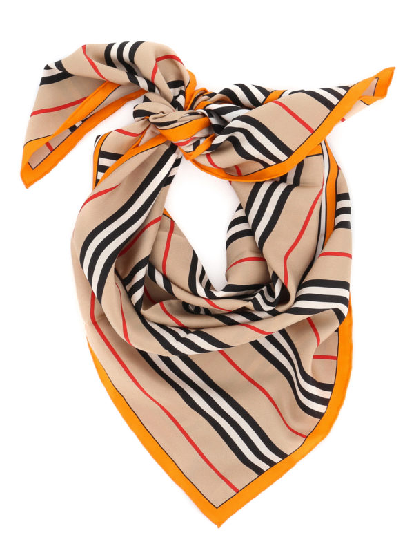 Scarves Burberry Iconic stripe silk scarf 8032458