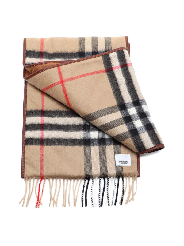 Scarves Burberry - Vintage check leather trimmed scarf - 8024510