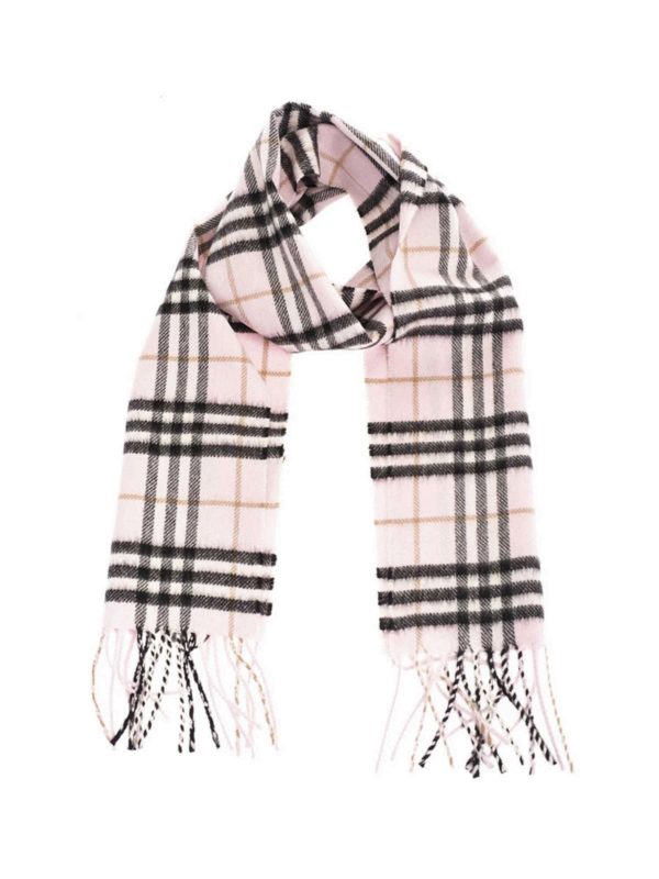 Scarves Burberry - Vintage check tartan scarf in pink - 8025747