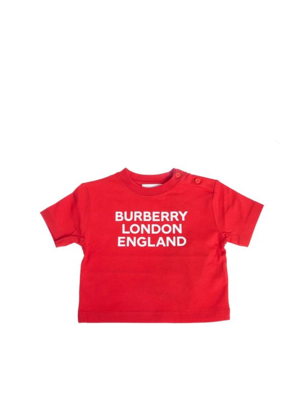 T-shirts Burberry - Red t-shirt with logo print - 8031562 