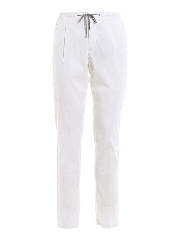 CANALI: casual trousers - Techno cotton trousers