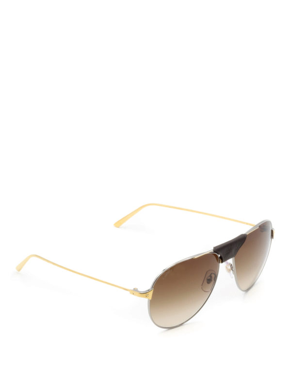 cartier santos gold sunglasses