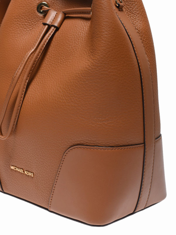 michael kors brown bucket bag