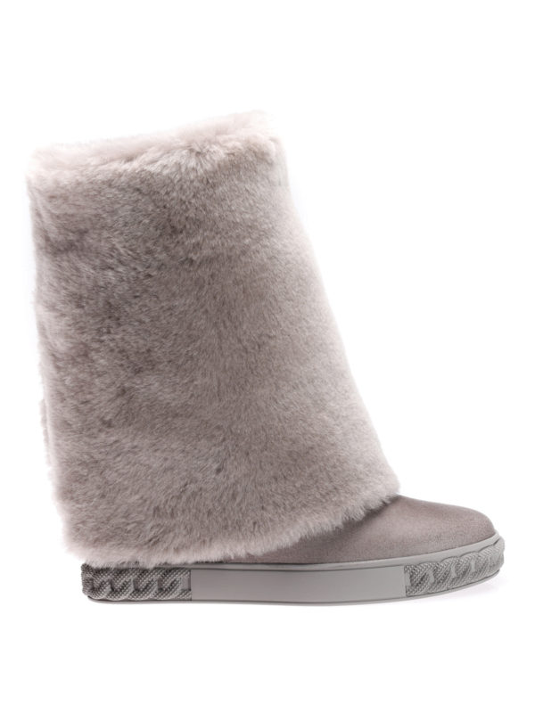 casadei fur boots