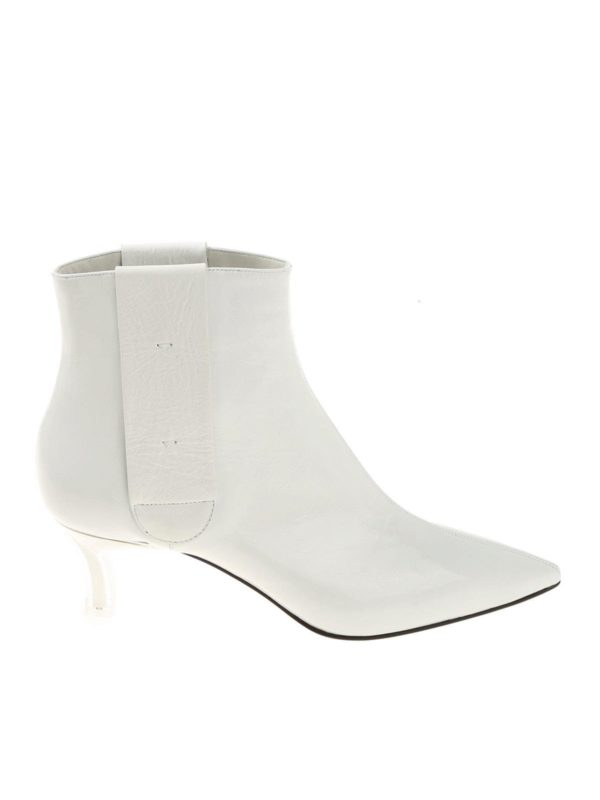 patent leather boots white