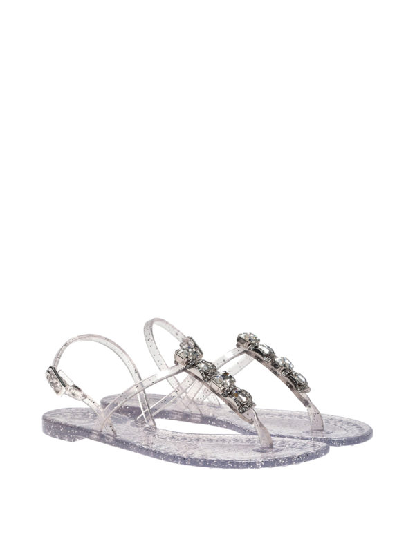 casadei jelly flip flops