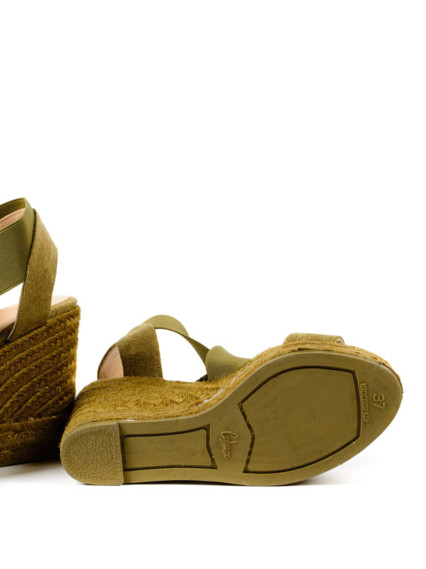 elastic wedge espadrilles