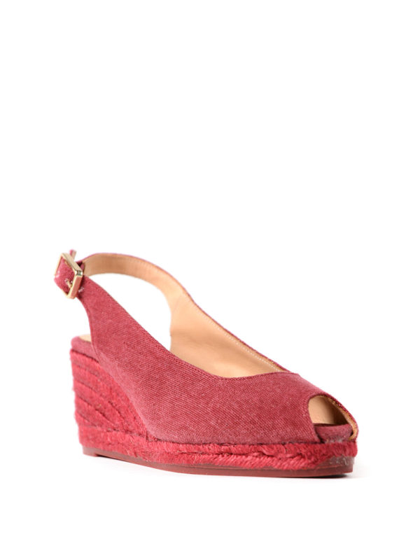 castaner peep toe wedge