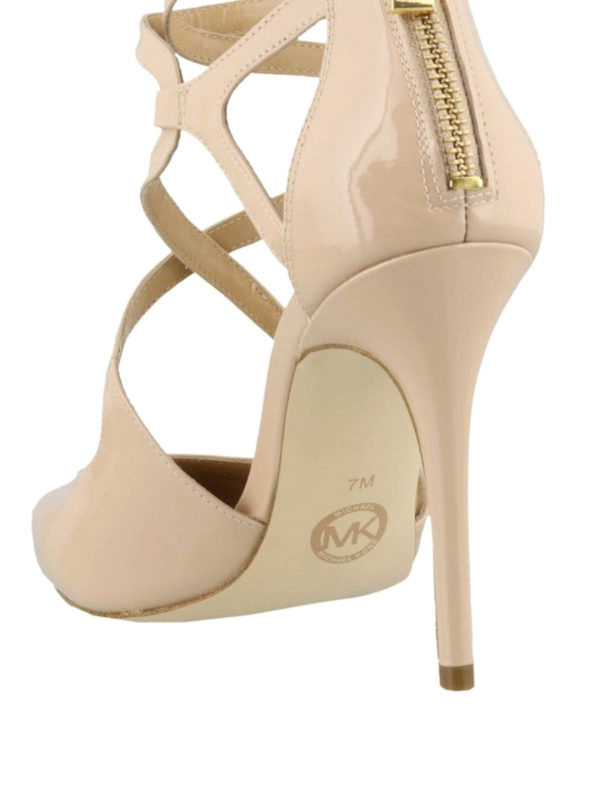 white patent court shoes