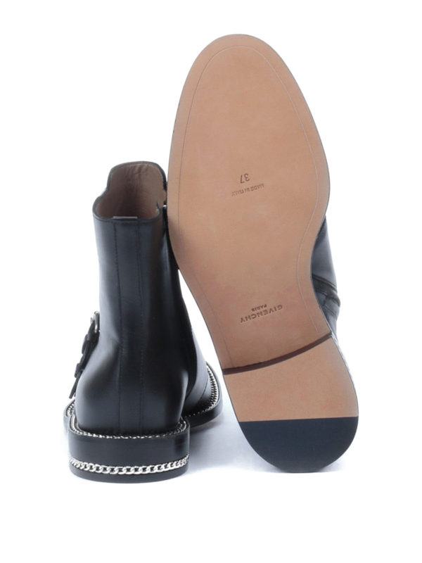 givenchy chain leather ankle boots