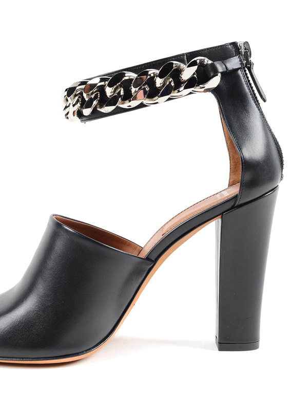 givenchy black chain sandals