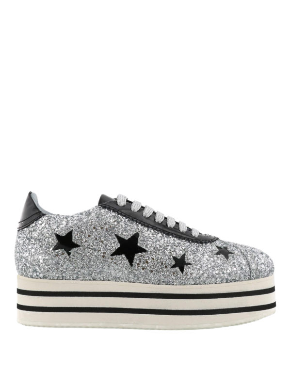 glitter platform sneakers