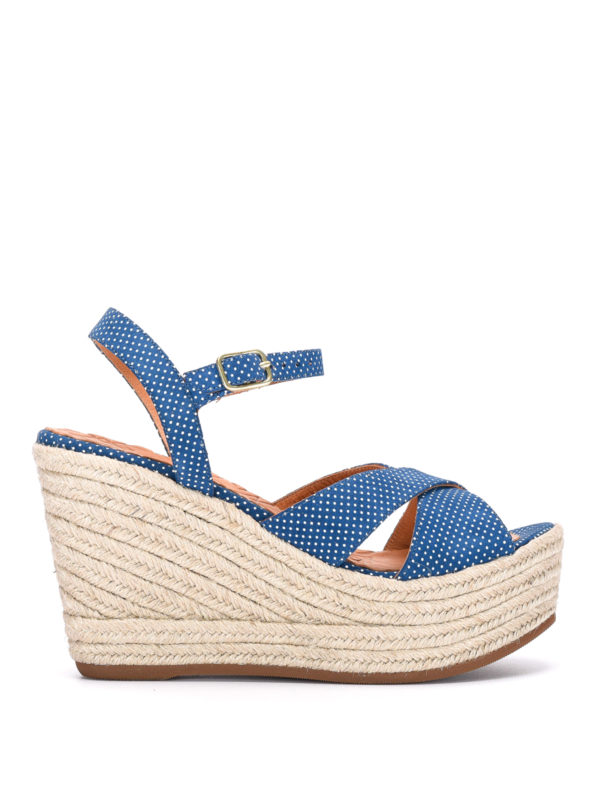 Sandals Chie Mihara - Ebano polka dot wedges - EBANO