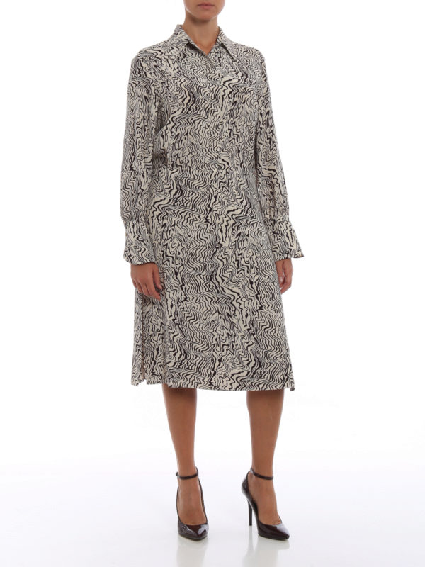 chloe printed silk dress