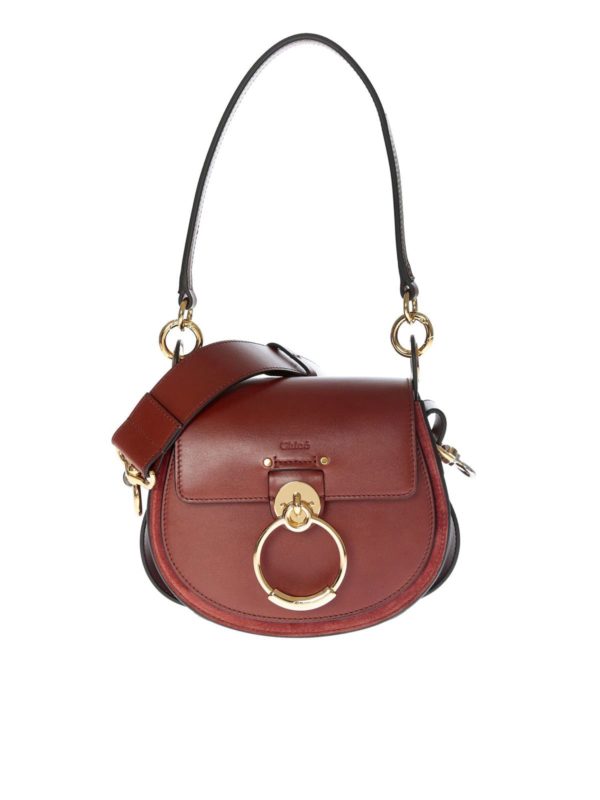 chloe tess bag burnt brown