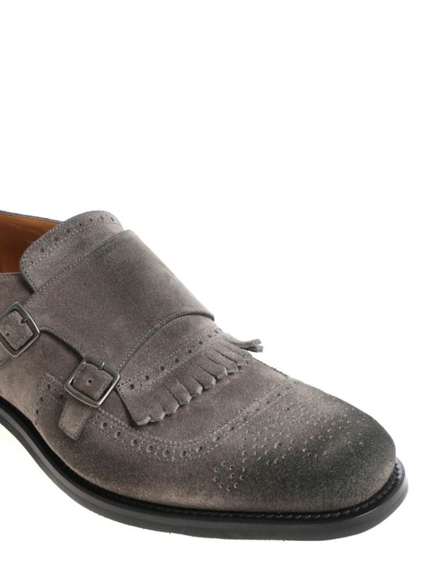 grey monk strap shoes