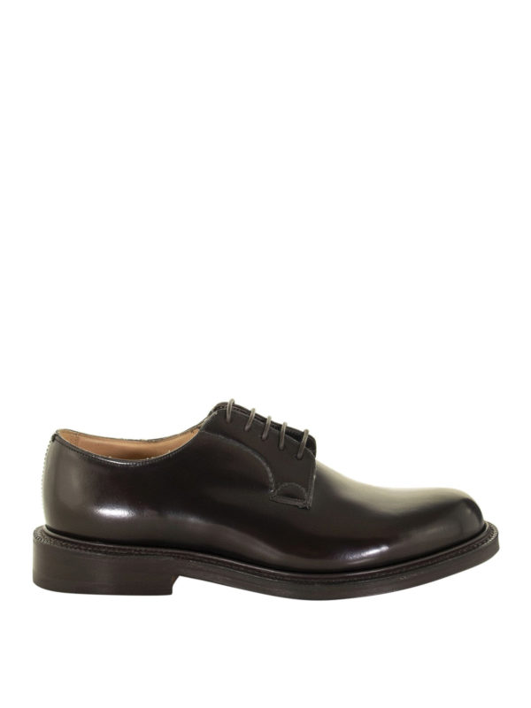 Church's - Shannon brown polished leather Derby shoes - classic shoes ...