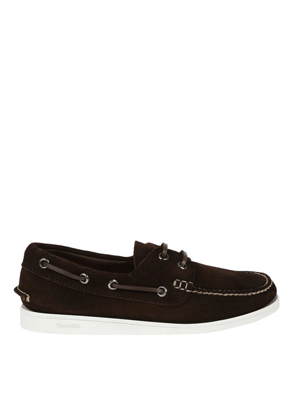 brown suede boat shoes