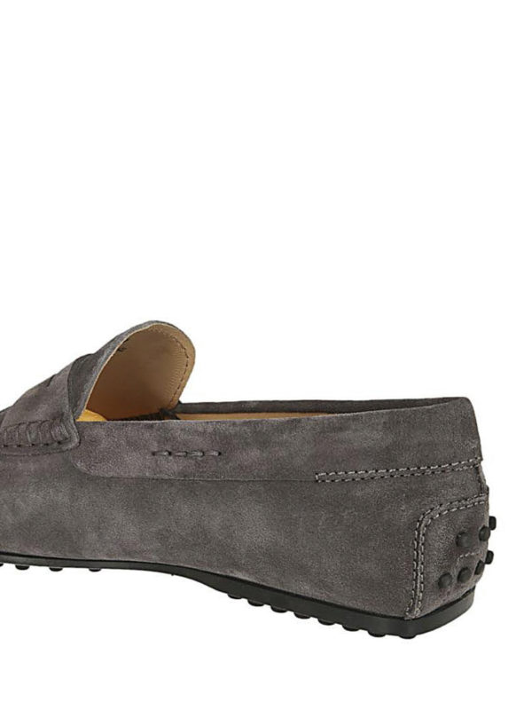 Gommino grey suede loafers 