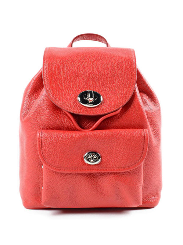 coach mini leather backpack