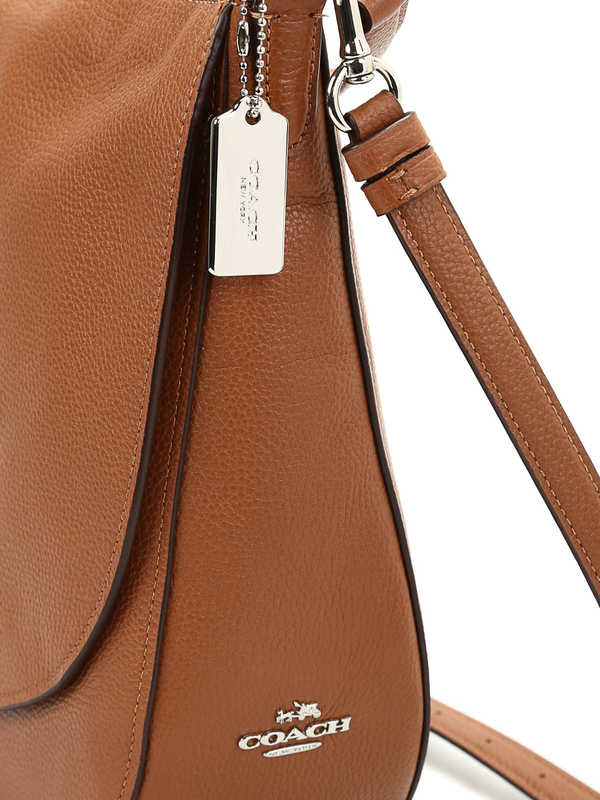 turnlock leather hobo bag