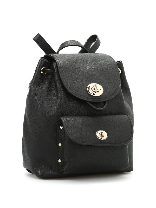 coach turnlock backpack black