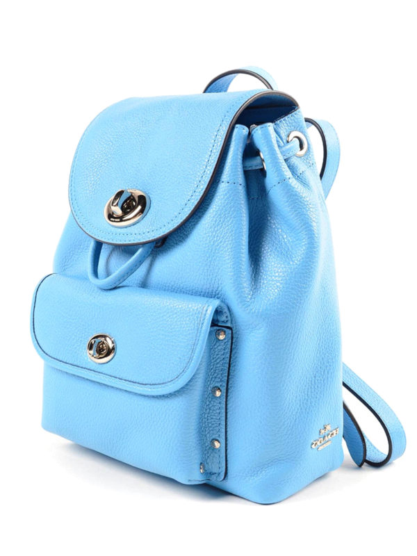 coach mini blue backpack