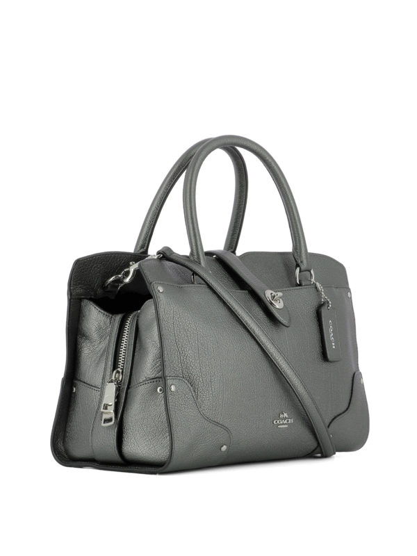 Bowling bags Coach Mercer metallic bowling bag 59987SVMETALLICGRAPHITE