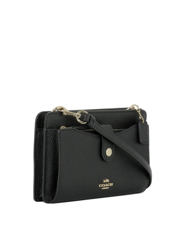 coach leather crossbody bag black