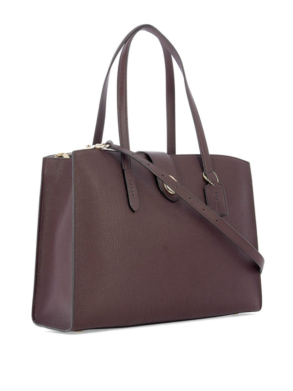 coach oxblood tote