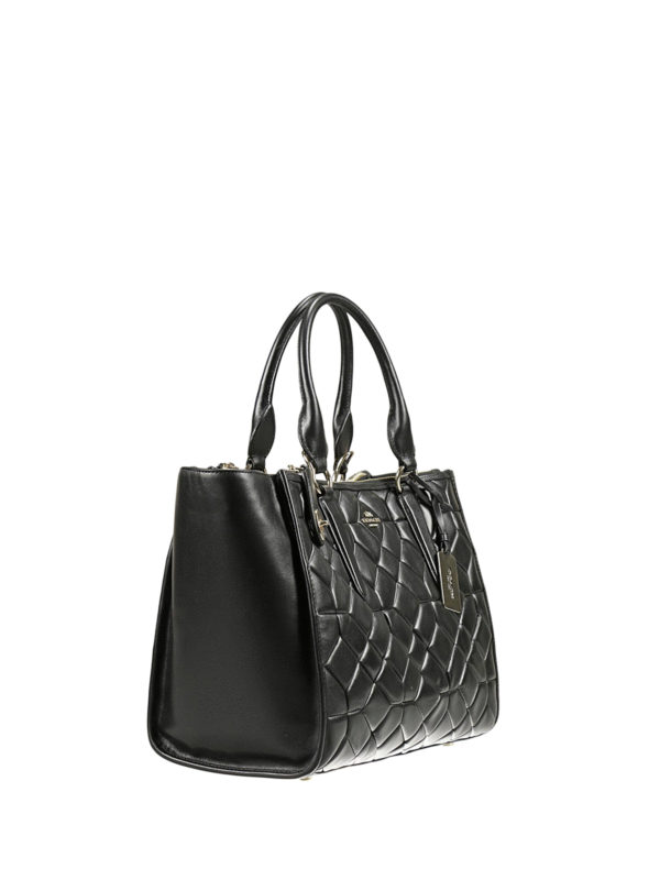 Totes bags Coach - Crosby Carryall quilted leather bag - 37486BLACK