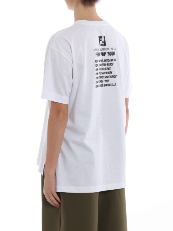 T-shirts Fendi - Colosseo Beach white 